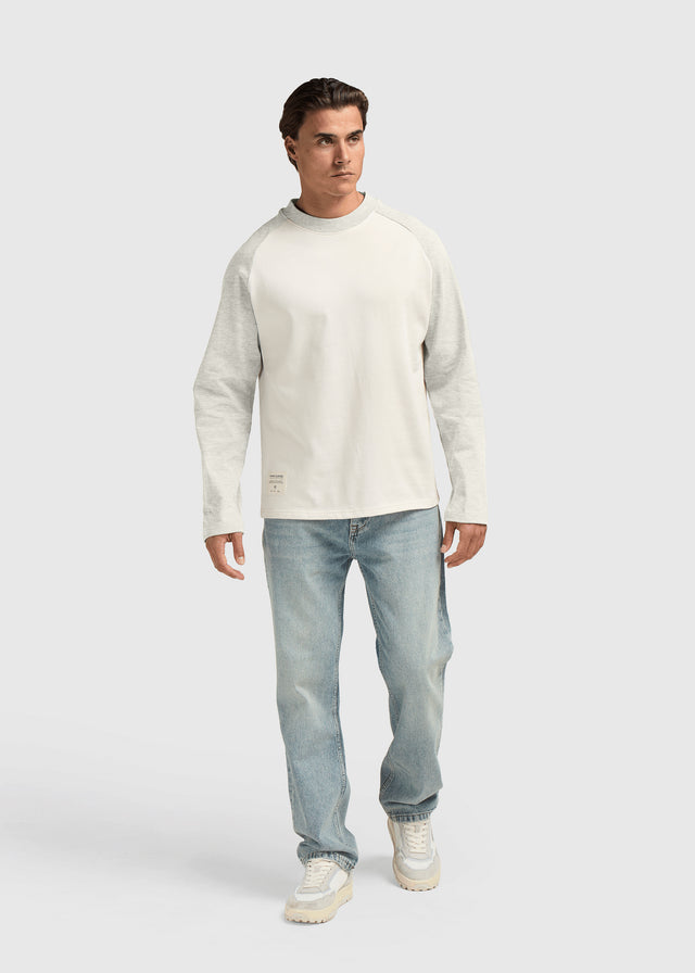 Colour Block Longsleeve - Off White