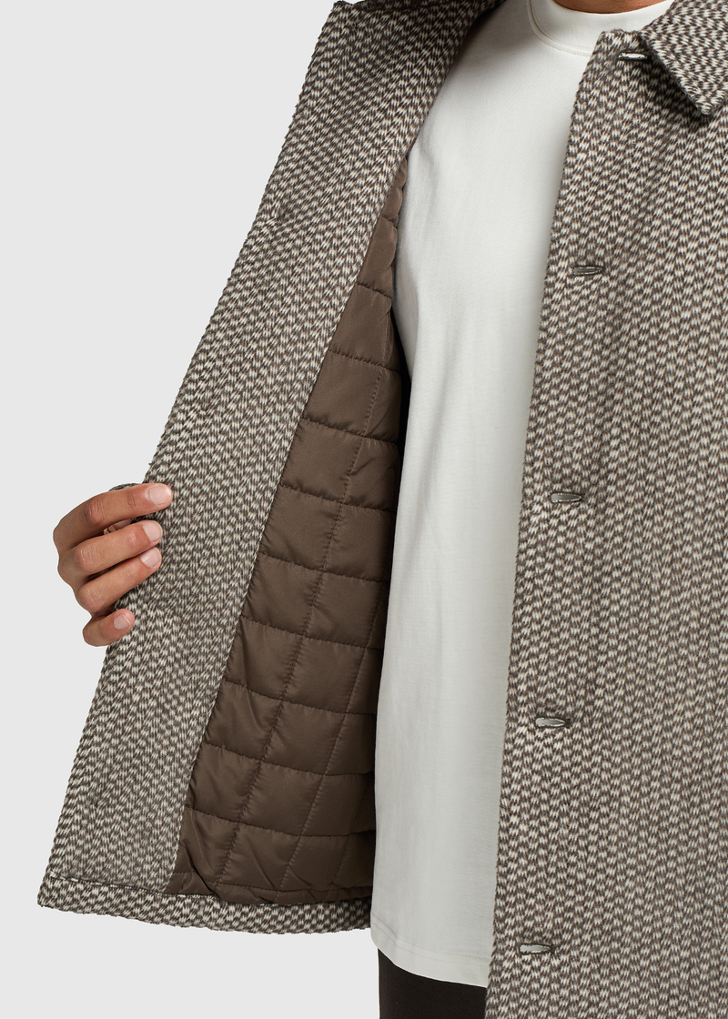 Gefüttertes Overshirt – Braun