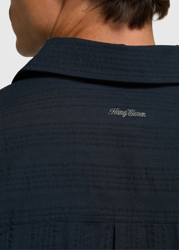 Textured Stripe Shirt - Navy Blue