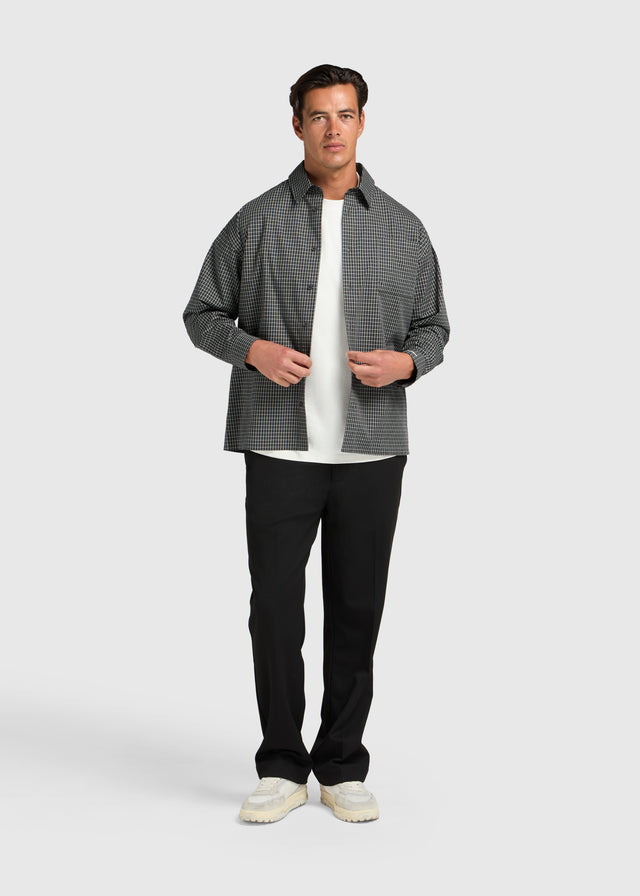 Max Check Shirt - Off Black