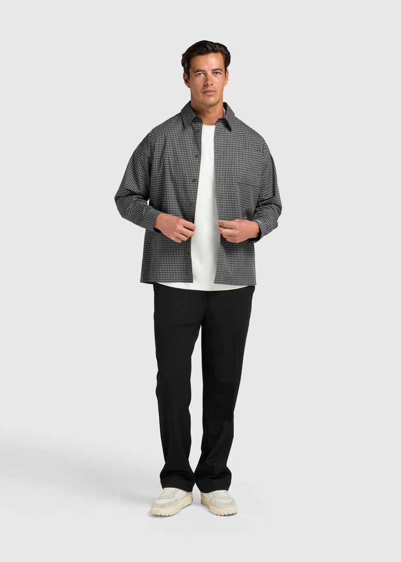 Max Check Shirt - Off Black