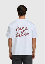 Brush Script Tee - White