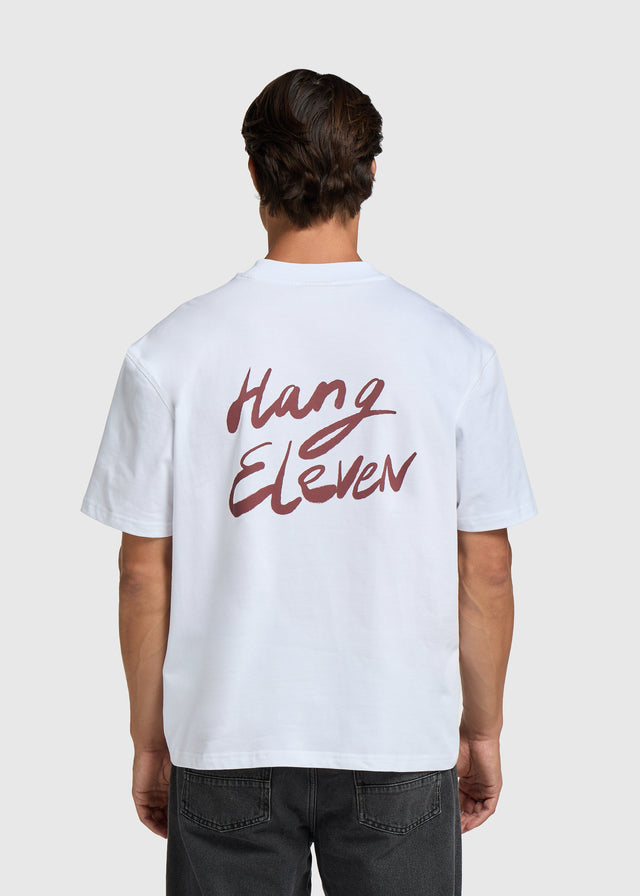 Brush Script Tee - White