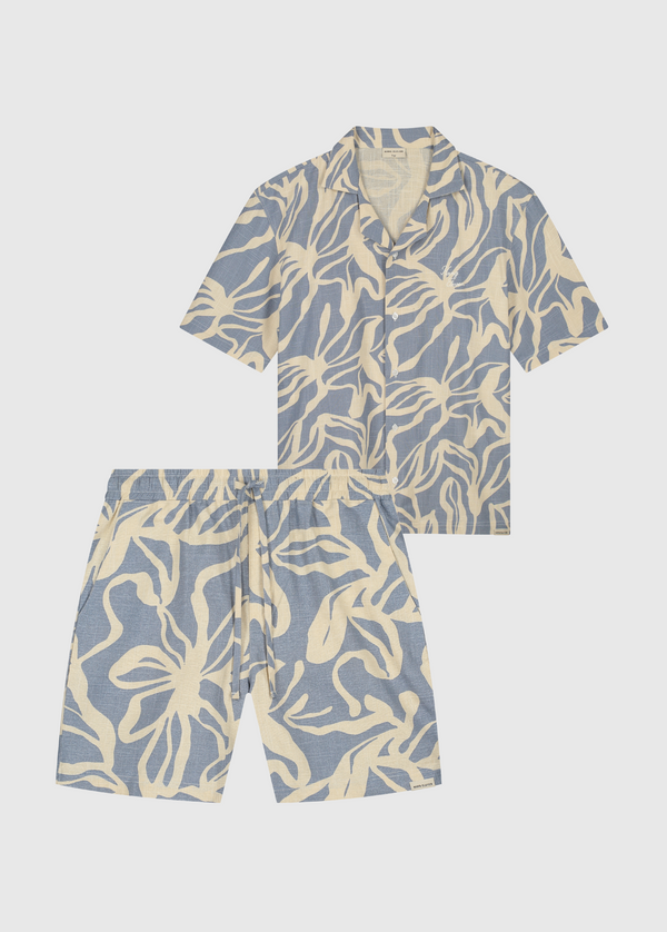 Plants Slub Set - Dusty Blue