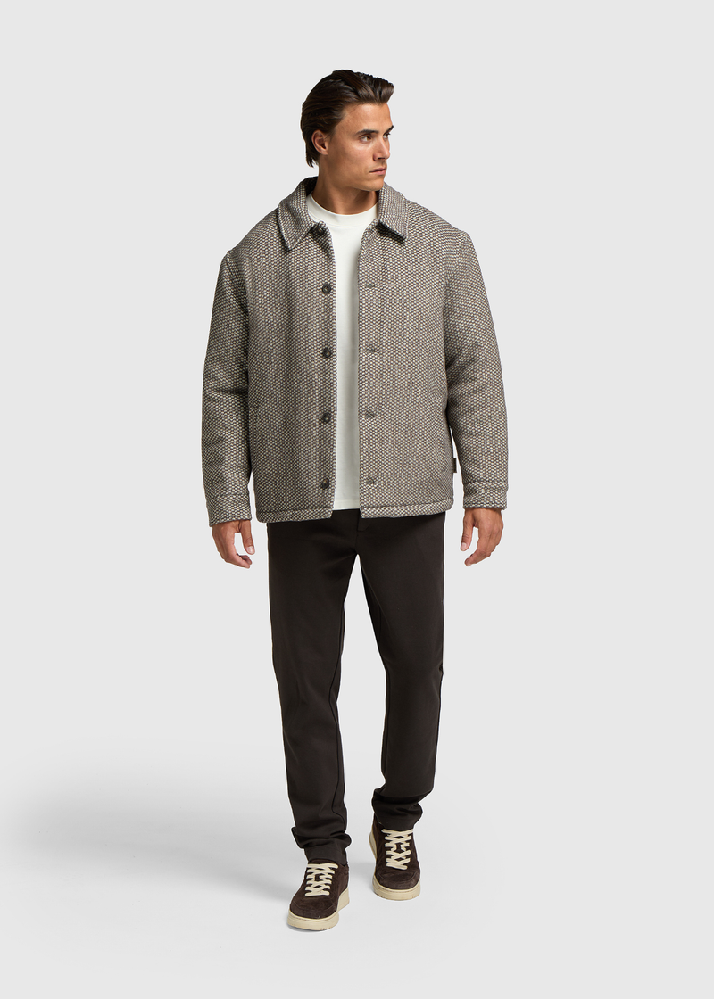 Gefüttertes Overshirt – Braun