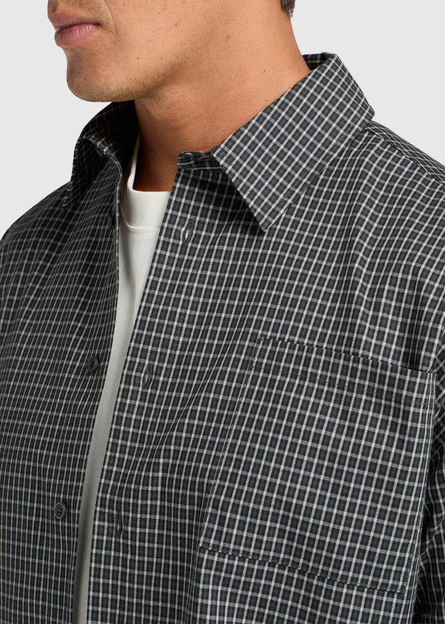 Max Check Shirt - Off Black