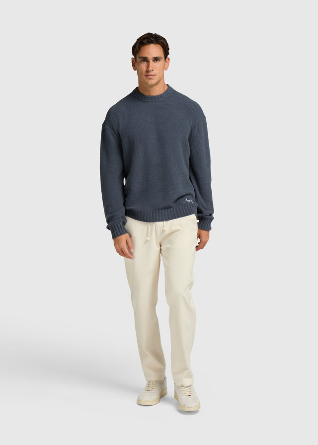 Loop Knit Crewneck - Ombre-Blau