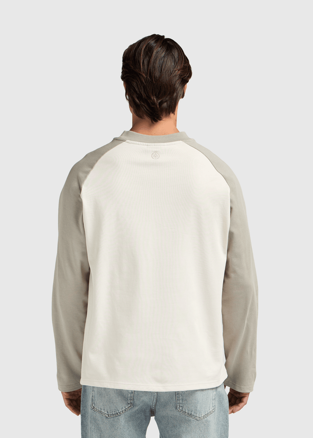 Color Block Langarmshirt - Taube