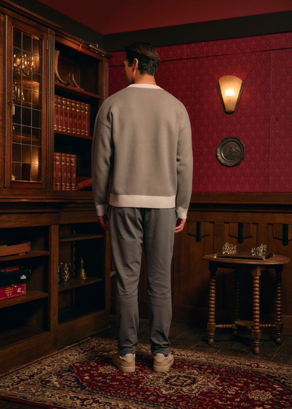 Contrast Knit - Grey