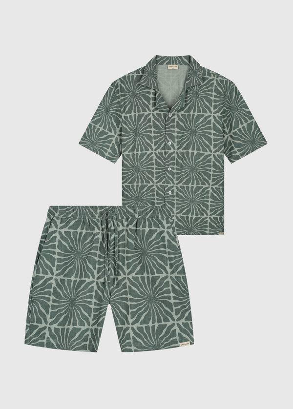 Flower Slub Set - Green