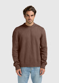 Premium Knit Crewneck - Chocolate Brown