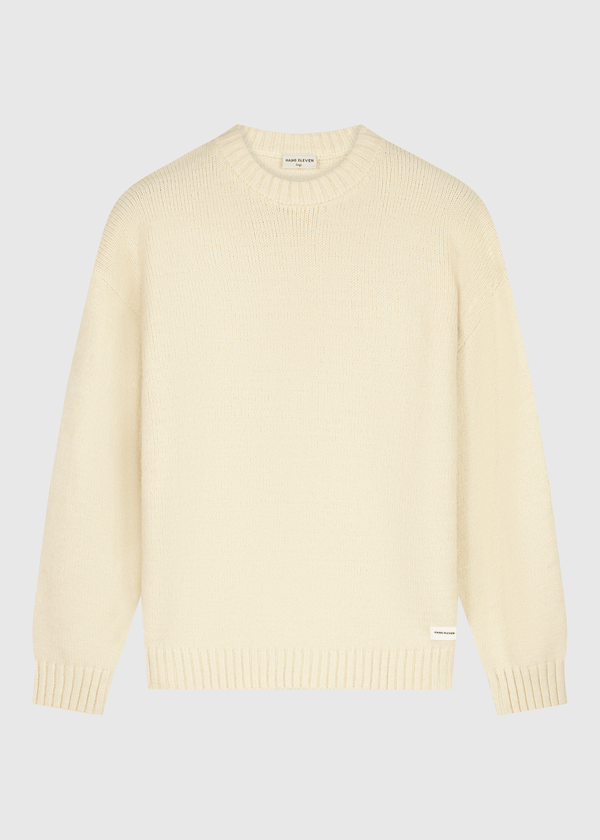 Heavy Knit Crewneck - Light Sand