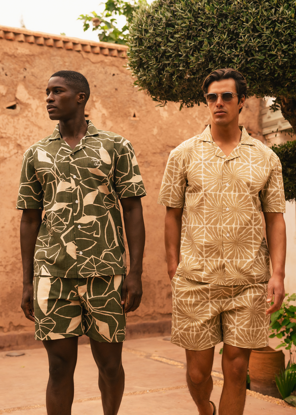 Flower Slub Shirt - Sand