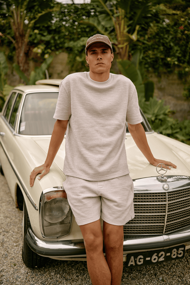 Bouclé-T-Shirt – Taube