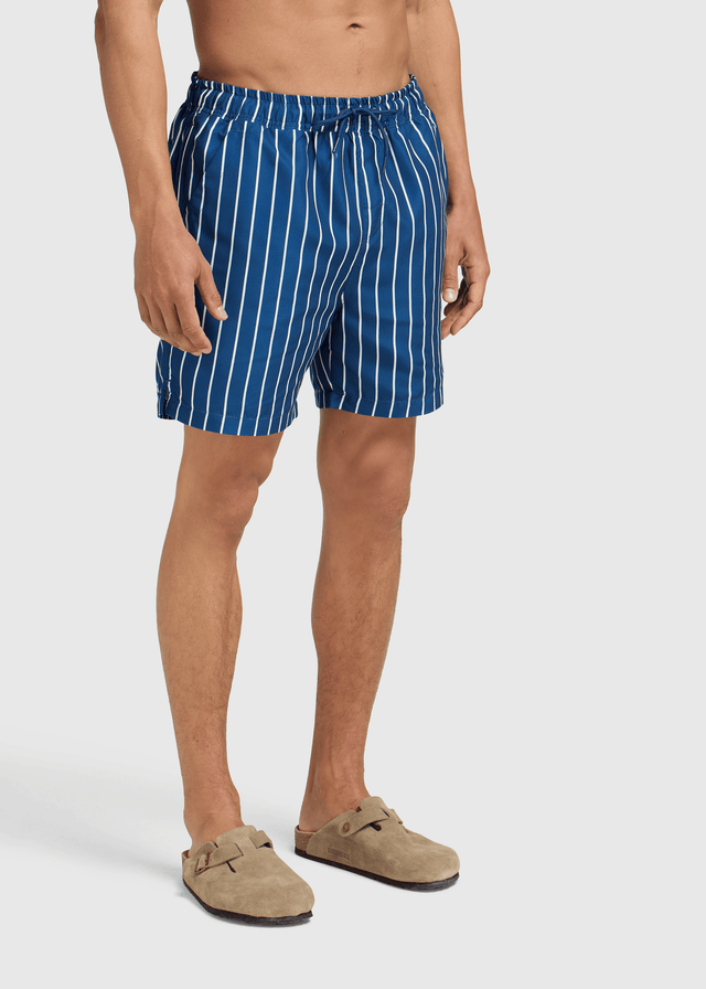 Short de Bain Rayé - Marine