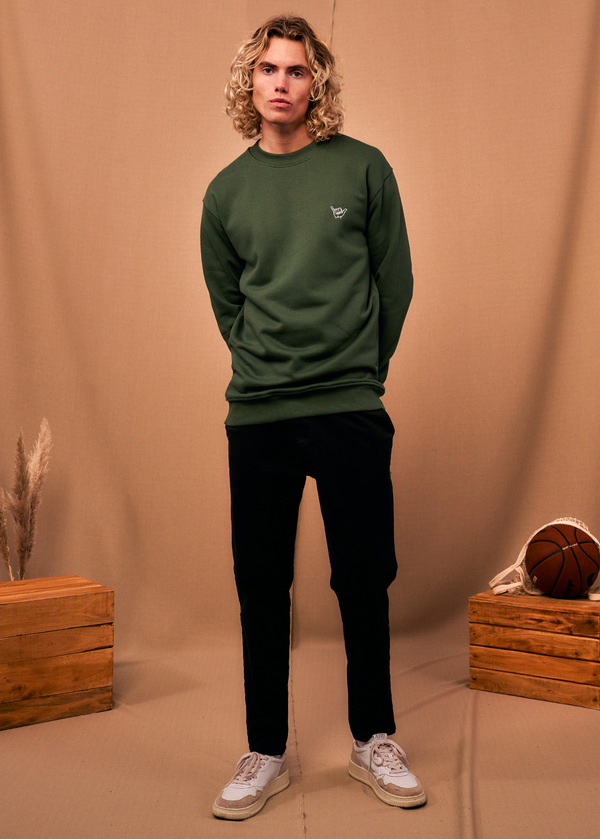 Shaka Crewneck - Forest Green