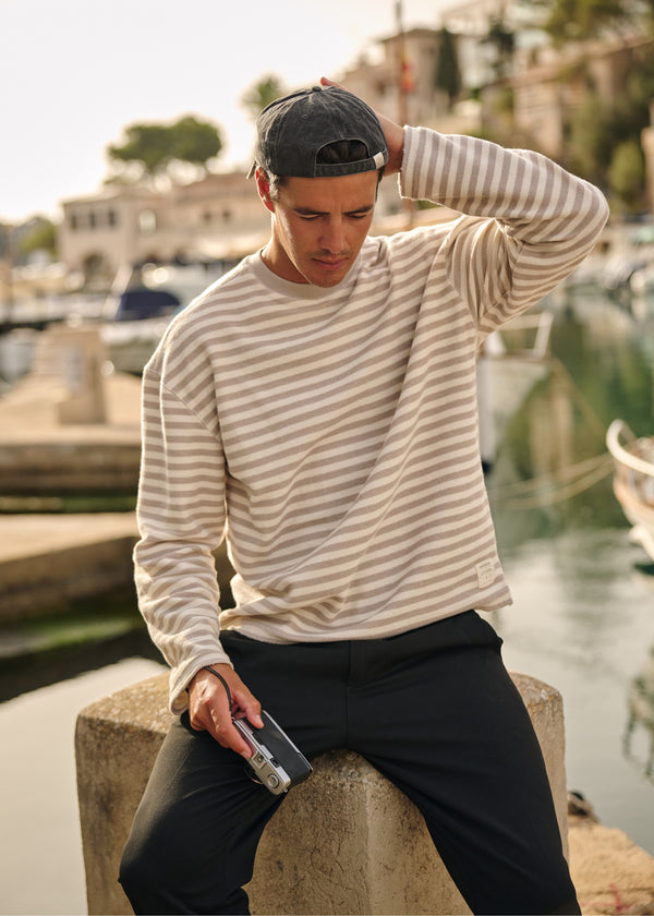 Structure Stripe Longsleeve - White Sand