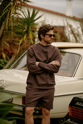 Bouclé Crewneck - Brown