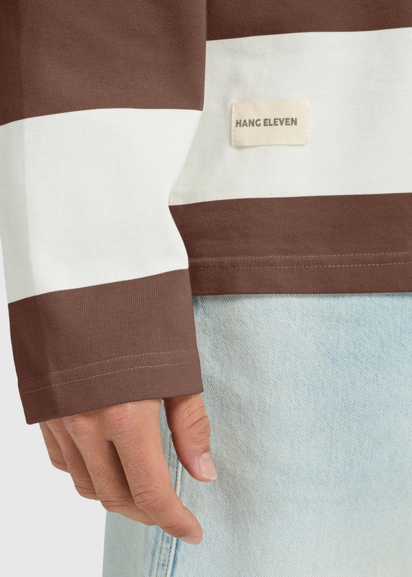 Big Stripe Longsleeve - Chocolate Brown