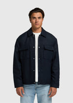 Herringbone Shirt - Navy Blue