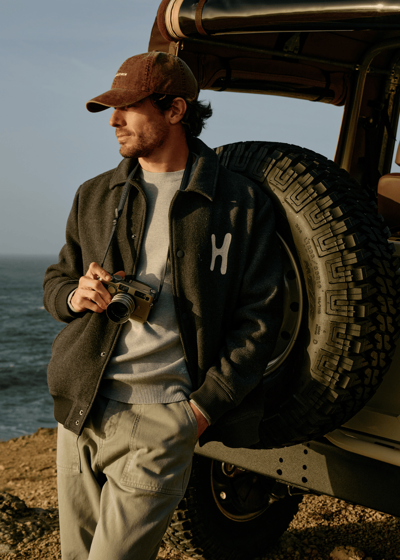 Varsity Jacket - Black Melange