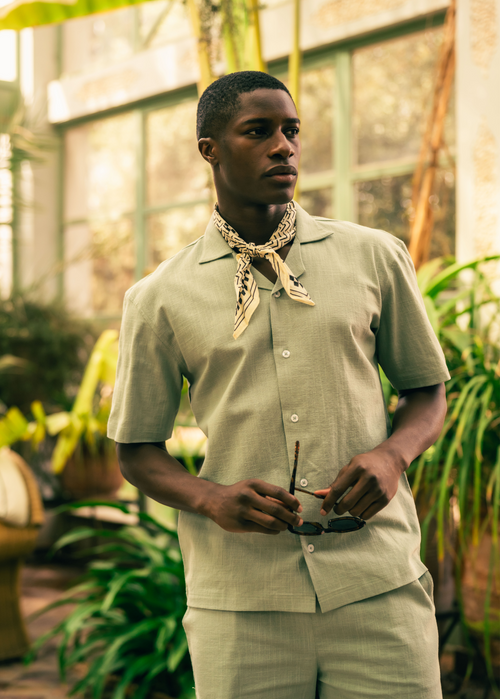Uni Slub Shirt - Sage Green
