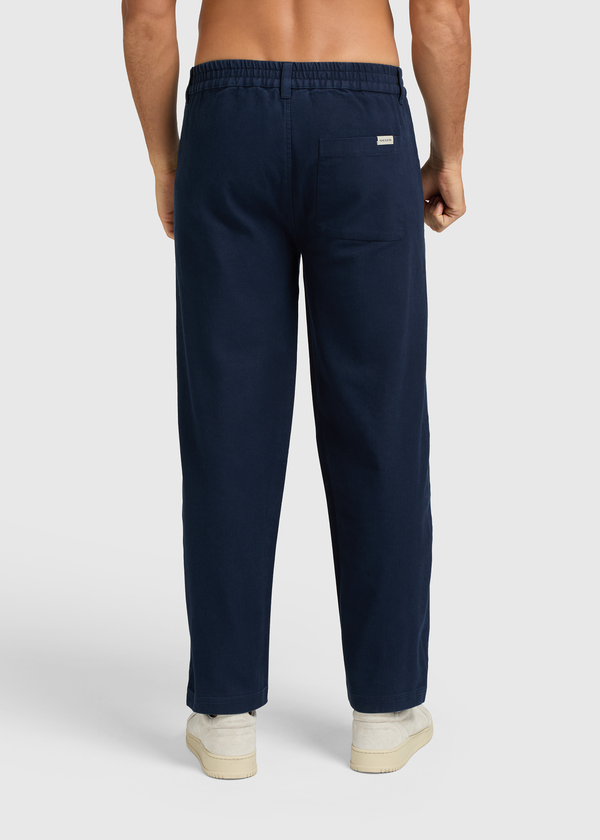 Herringbone Trouser - Navy Blue