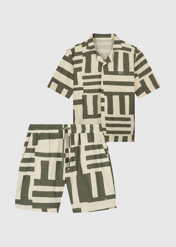 Stripe Slub Set - Green
