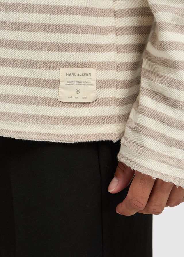 Structure Stripe Longsleeve - White Sand