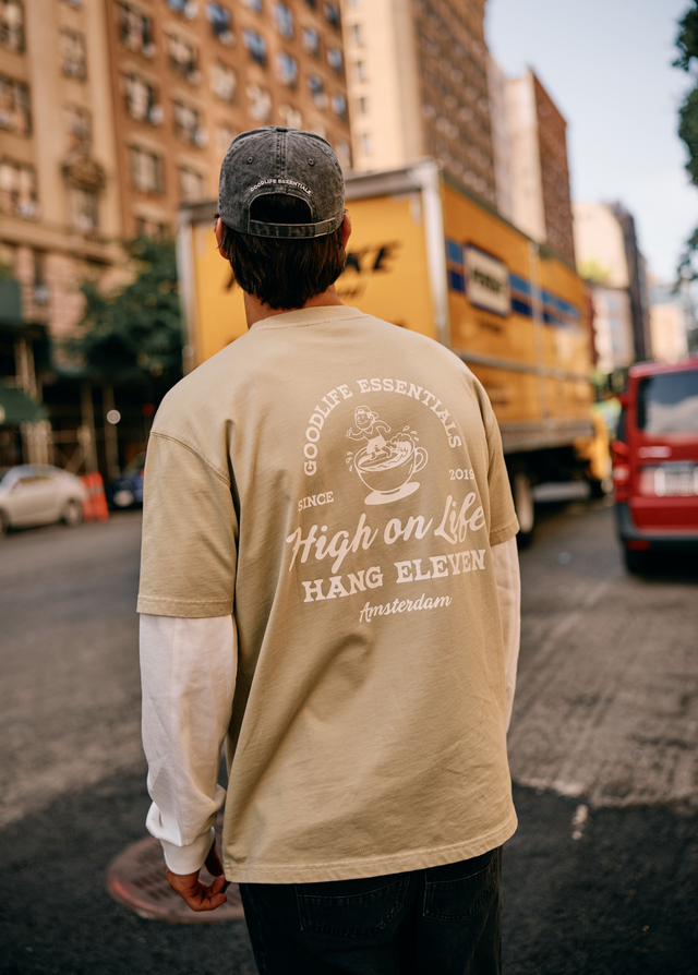 Life Tee – Schiefergrün