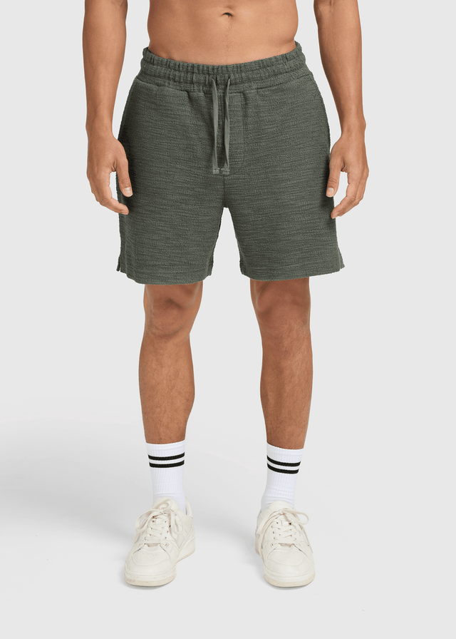 Bouclé Short - Dark Sage