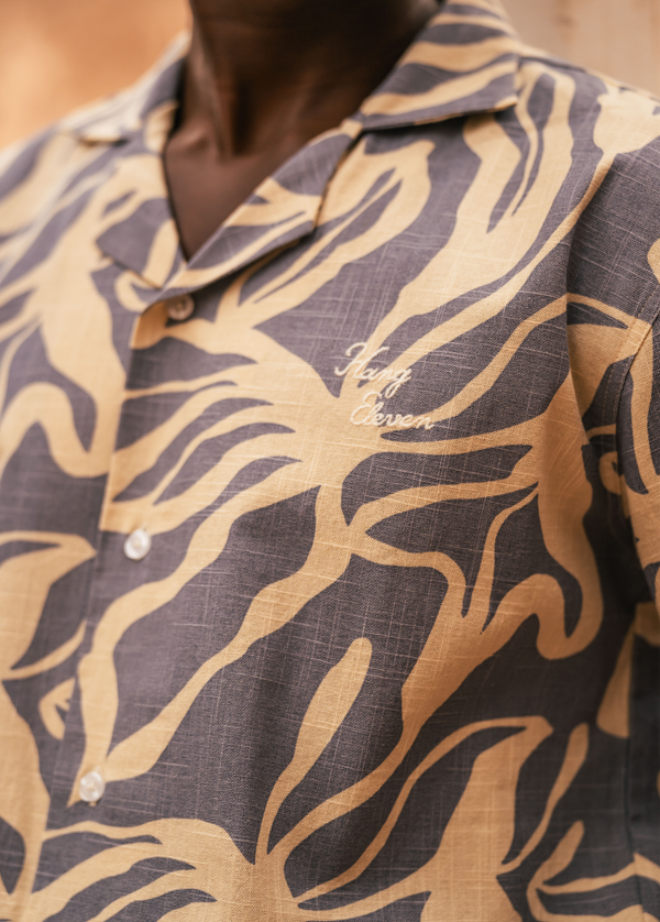 Plants Slub Shirt - Dusty Blue