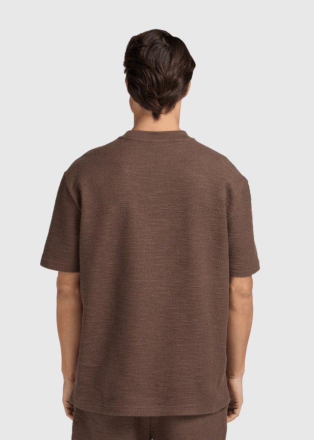 Bouclé-T-Shirt – Braun