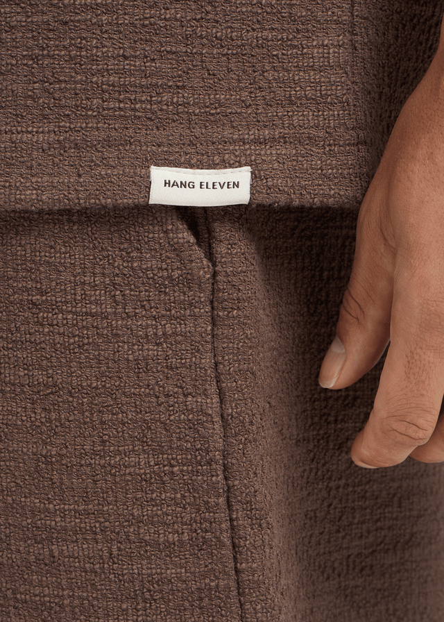 Bouclé-T-Shirt – Braun