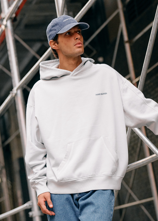 Sweat à capuche Premium Blanks - Bleu délavé