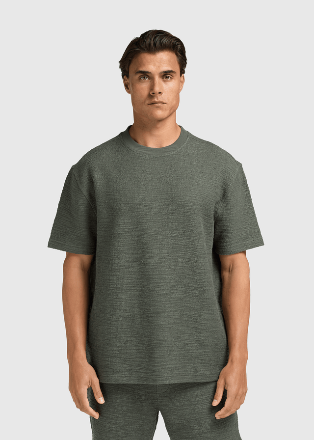 T-shirt bouclé – Sauge foncée