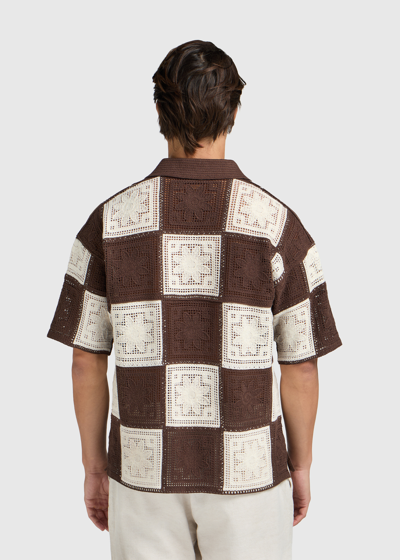 Crochet Shirt - Brown