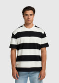 Big Stripe Tee - Off Black