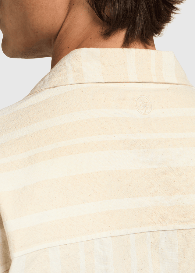 Premium-Streifenhemd – Sand