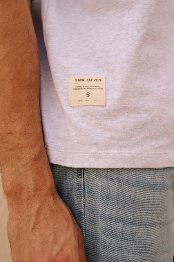 Colour block Tee - Off Black