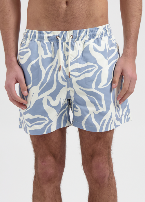Plants Swim Short - Light Blue