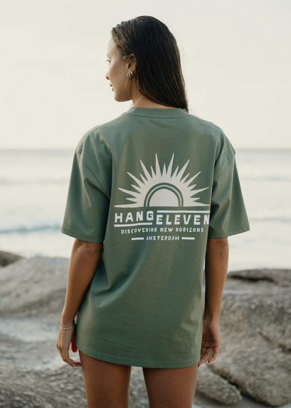 Organic Horizon Tee - Slate Green