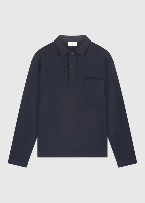 Heavy Polo Longsleeve - Navy