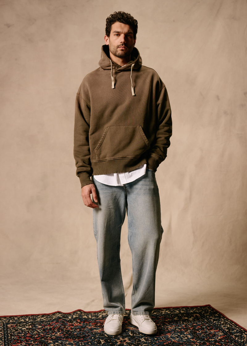 Kapuzenpullover mit Farbverlauf – Braun