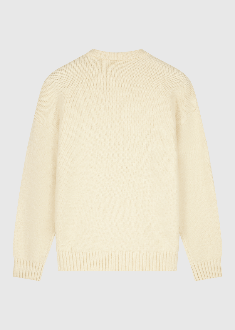 Heavy Knit Crewneck - Light Sand