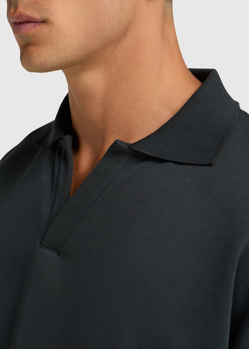 The Boxy Polo - Off Black