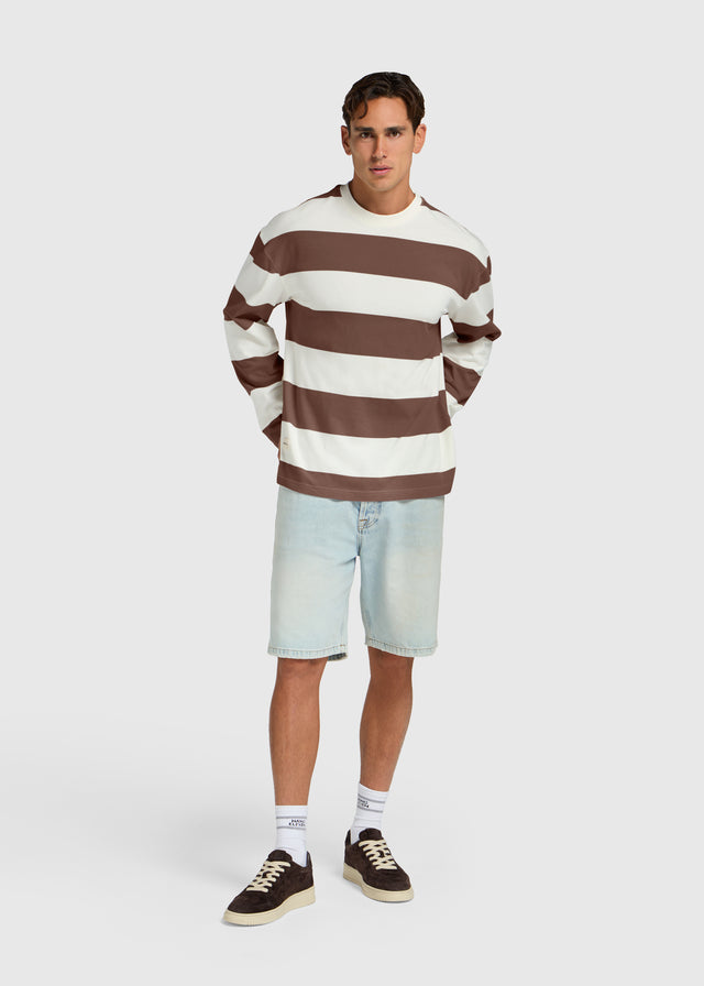 Big Stripe Longsleeve - Chocolate Brown