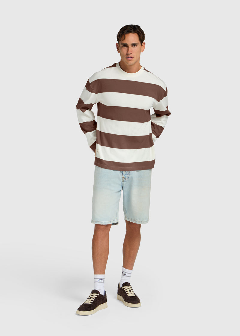 Big Stripe Longsleeve - Chocolate Brown
