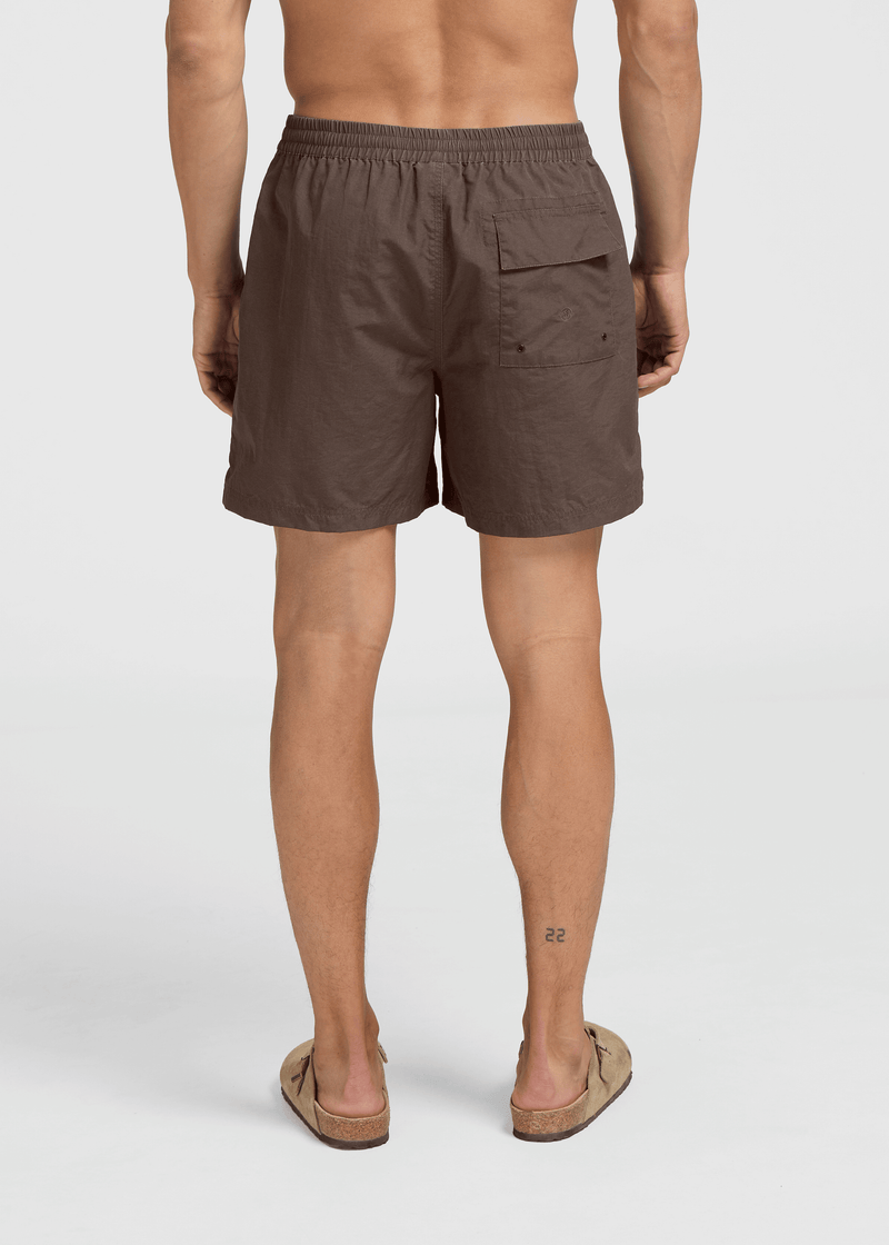 Washed Beach Short - Chocolate Brown