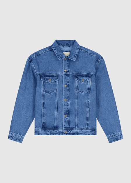 Premium Denim Jacket - Deep Blue